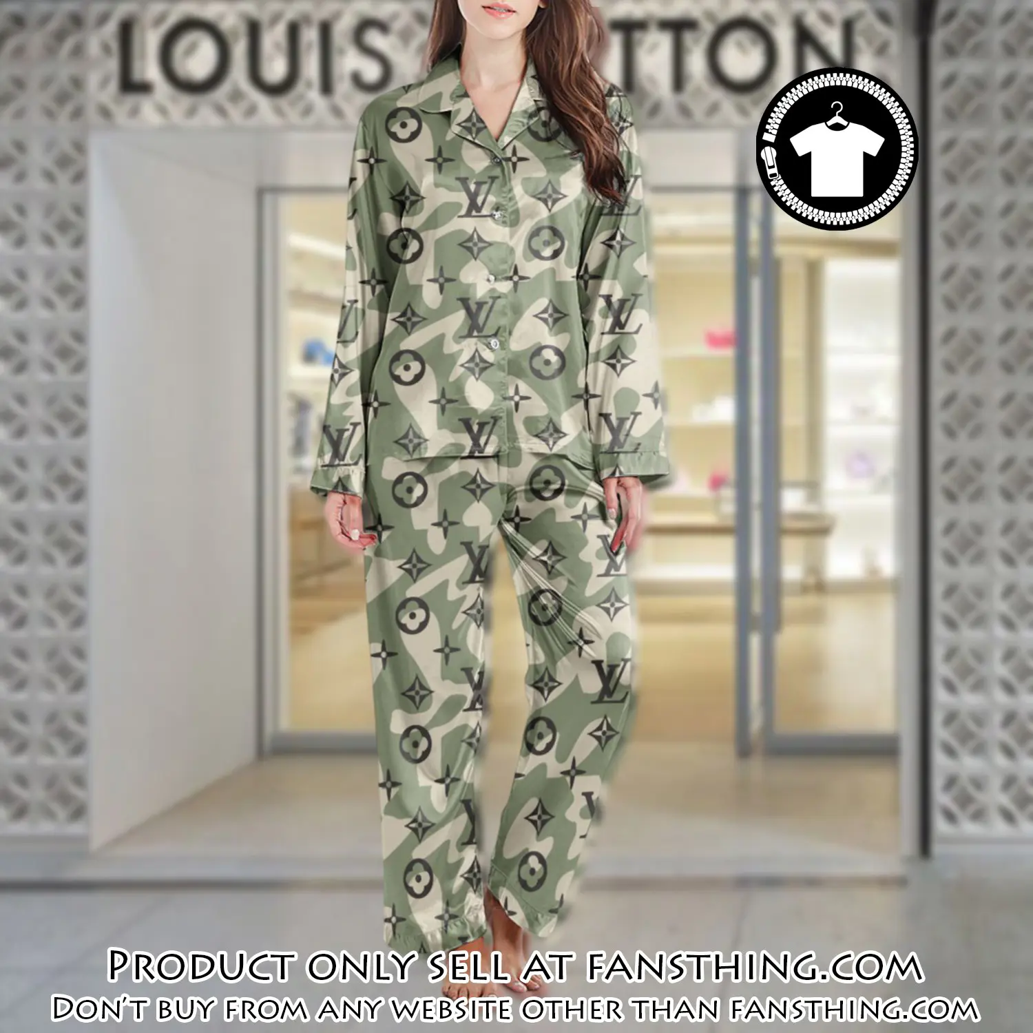 Lv monogram long satin pajama set pjs1004 fst0721907